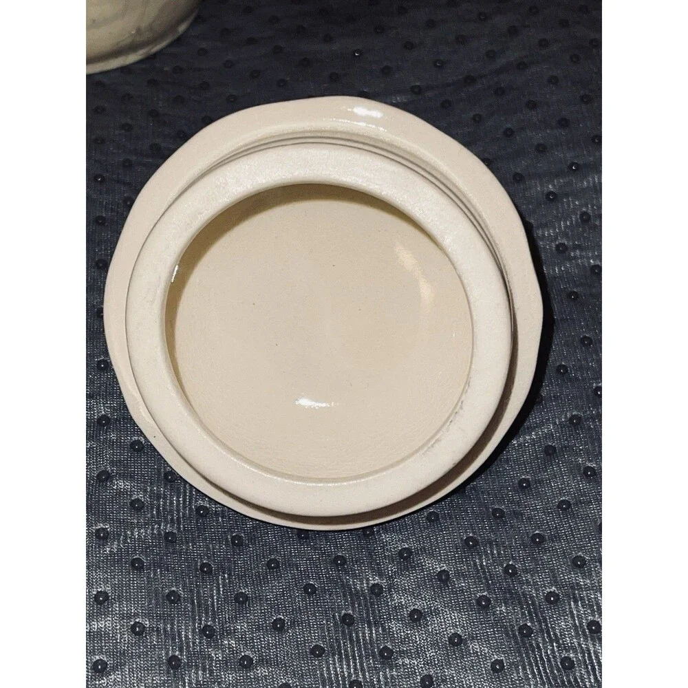 Unbranded Ceramic Christmas Snowman Cookie Jar Caddy Canister SEE Description